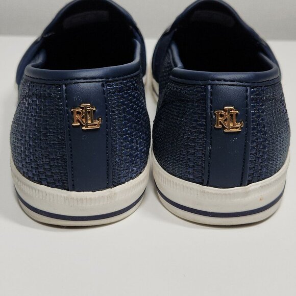 Lauren Ralph Laren Women's Navy Blue Slip on Sneakers Size 6 - Picture 7 of 10